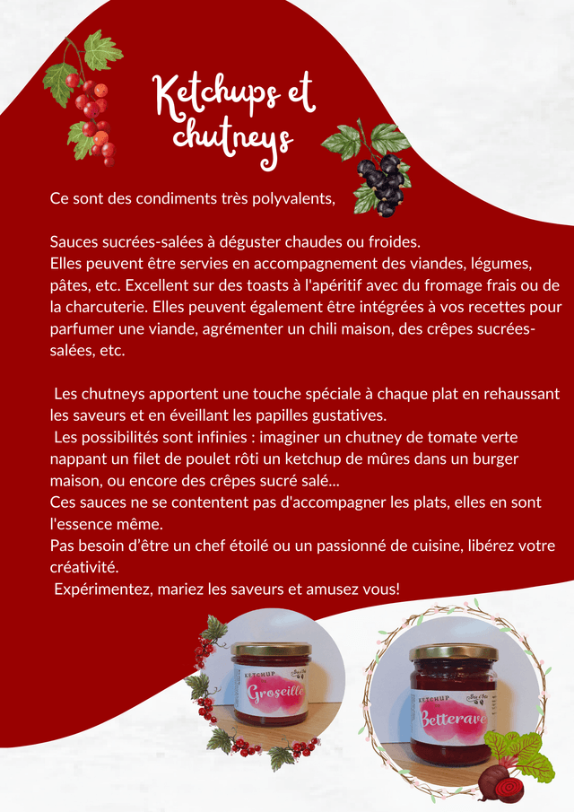 Composition cadeaux, trio de ketchups